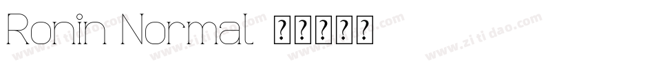 Ronin Normal字体转换